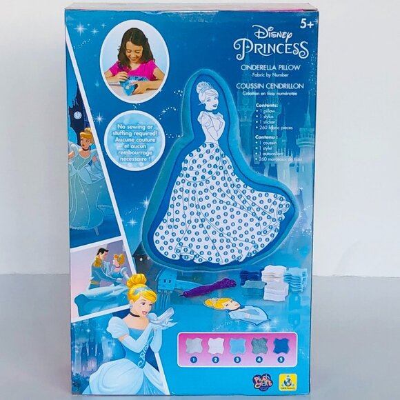 PlushCraft Disney Princess  Cinderella Pillow Fabric by Number New Sealed Age 5+ - Picture 5 of 14